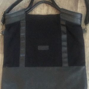 Black leather purse